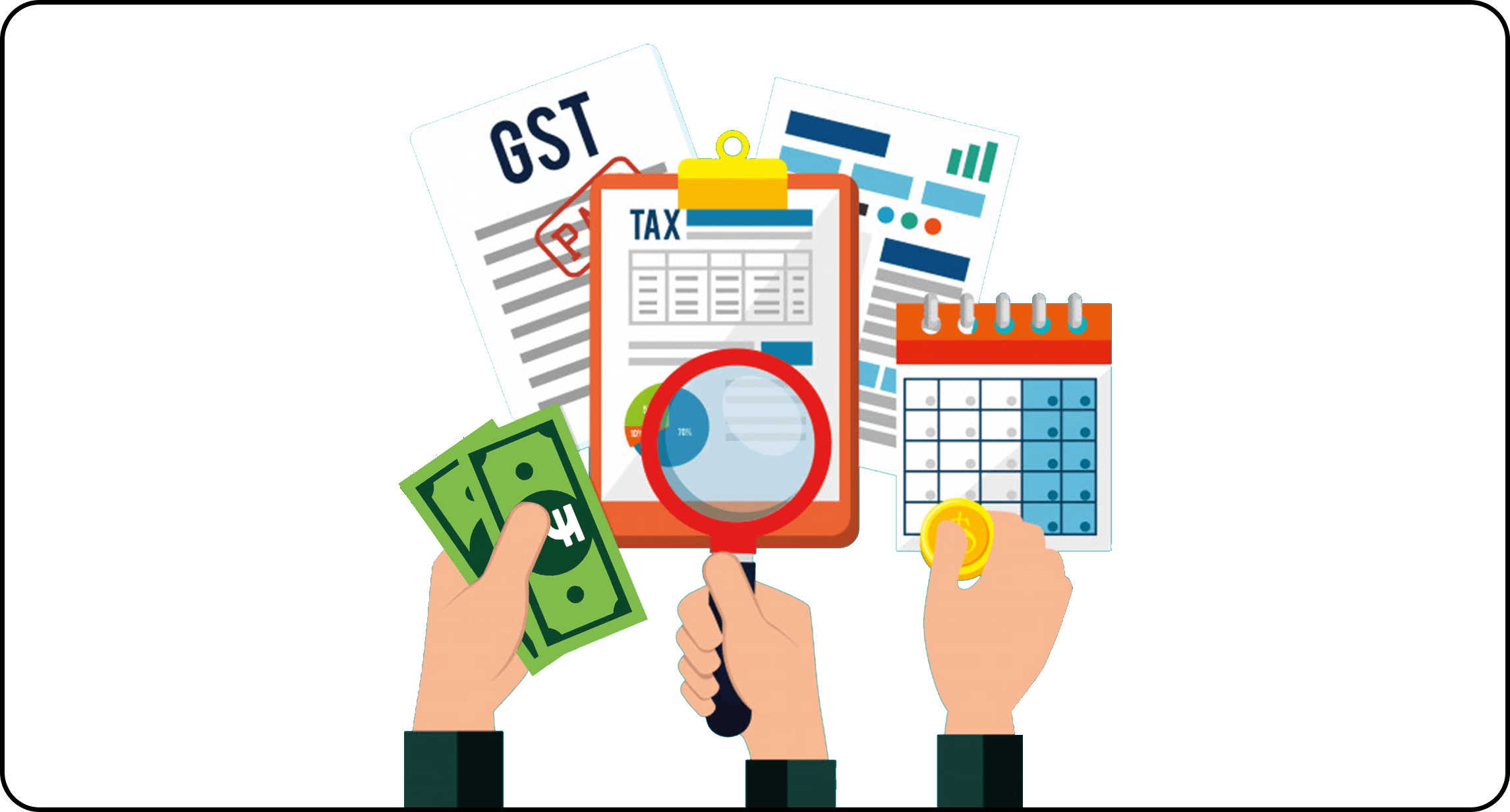 gst tax and money image
